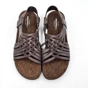 Merrell Falcon Brown Slingback Sandal Comfort Size 9